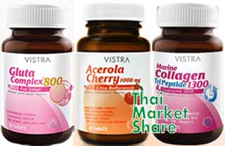 รูปภาพของ Vistra Gluta 800mg.30tab+Vistra Acerola Cherry 45tab+Vistra Collagen TriPeptide 1300mg. Plus 30tab 